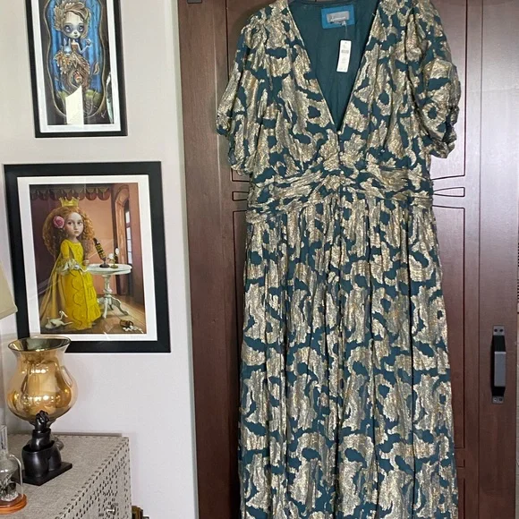 Anthropologie Katerina Button Front Midi Dress.  NWT Plus Size US 26 - Picture 7 of 13